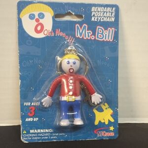 SNL Mr.Bill Bendable Poseable Keychain NEW